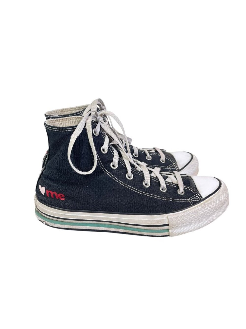 Converse All Star High-Top Platform Hi Top Sneakers Black & White US 9 EU 40